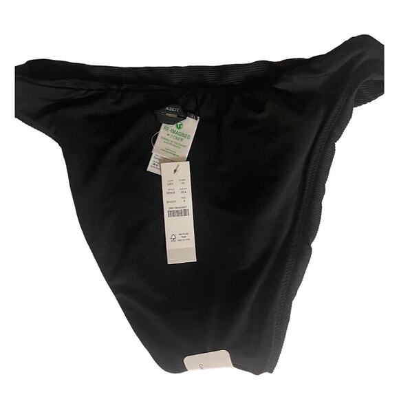 J‎ Crew Black High Rise Cheeky Coverage Bikini Swim Bottom Size Small NWT - Picture 4 of 5